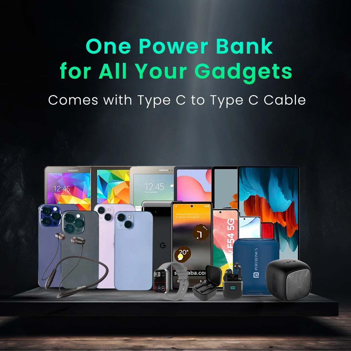 Portronics Luxcell MagClick 10K (Wireless Powerbank)