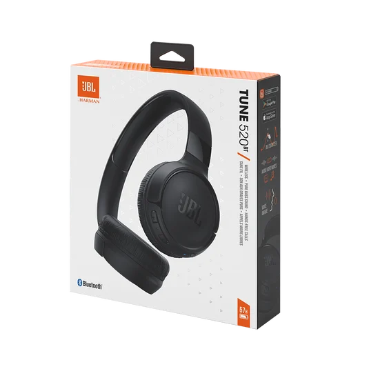 JBL Tune 520BT Bluetooth Headphones Black